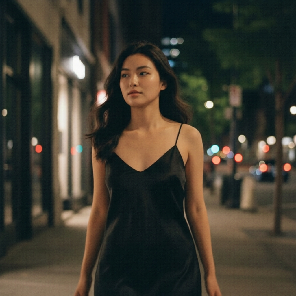 donpeter3's tweet photo. just a midnight stroll in my favorite dress. 🖤 the city is so quiet tonight.

who else is still awake and lonely? come say hi before I head to bed... GN CT 🕊️💤