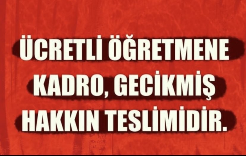 ❗️ Giden yıllarımızı geri getiremezsiniz ama telafi edebilirsiniz…❕

ÜCRETLİ öğretmenlere kadro.

<a href="/iletisim/">T.C. İletişim Başkanlığı</a>  <a href="/tcbestepe/">T.C. Cumhurbaşkanlığı</a>  <a href="/RTErdogan/">Recep Tayyip Erdoğan</a>  <a href="/Akparti/">AK Parti</a>  <a href="/MHP_Bilgi/">MHP</a>  <a href="/dbdevletbahceli/">Devlet Bahçeli</a>  <a href="/_cevdetyilmaz/">Cevdet Yılmaz</a>  <a href="/hasandogan/">Hasan Doğan</a> 

#EkDersliyeGüvenceliGelecek 
#ÜcretliÖğretmenYalnızDeğil