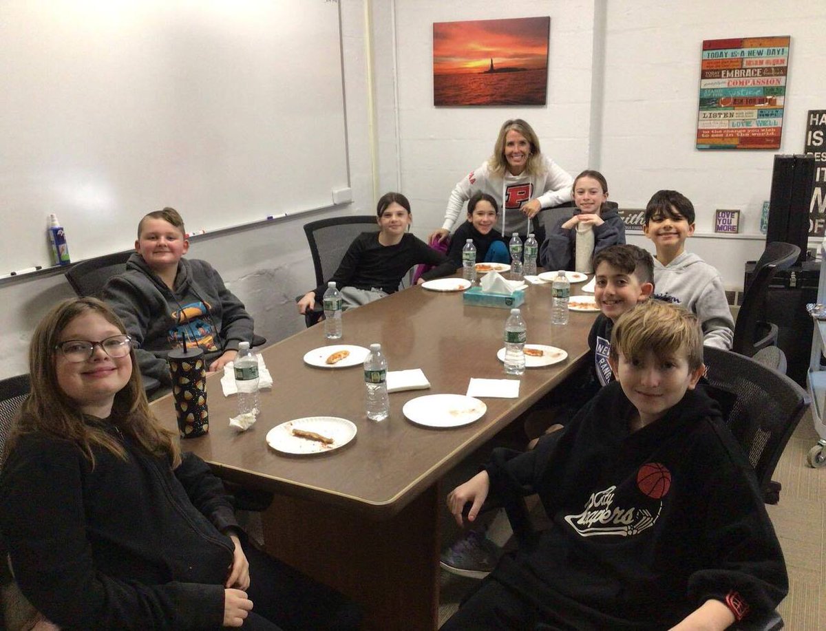 So it begins, our first 5th grade pizza with the Principal! We are going to miss these kids! #weareplainedge