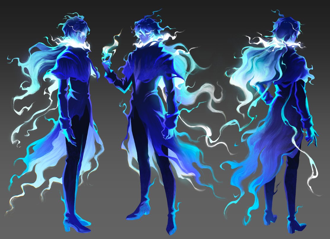 cheseely's tweet image. Last year I had the opportunity to work on the Flins trailer as a designer and illustrator! The studio finally released some of my painted work so I wanted to post a few of the images they put up on their site 💙

#Flins #GenshinImpact