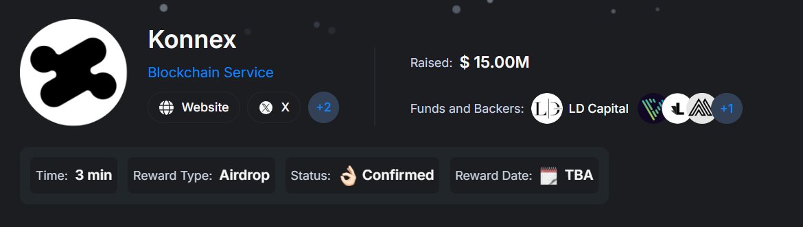 ⚡️ Konnex ($KNX) โปรเจคใหม่ ระดมทุนได้ $15M

เปลี่ยนแรงงานหุ่นยนต์ให้เป็น liquidity บน chain หุ่นยนต์จ้างหุ่นยนต์ เทรด AI แล้วจ่ายเงินด้วย stablecoin แบบ USD

🪂 Airdrop $KNX อาจต้องขยันหน่อย แต่มี Airdrop แน่นอน
🆓 งานฟรีทั้งหมด แค่ทำ task ง่ายๆ

👉 Ref: hub.konnex.world/points?referra…