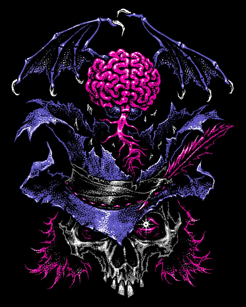 ‘bat in the brain’ new shirt design for the skeletour by noah cutter meihoff, ncmeihoff/IG