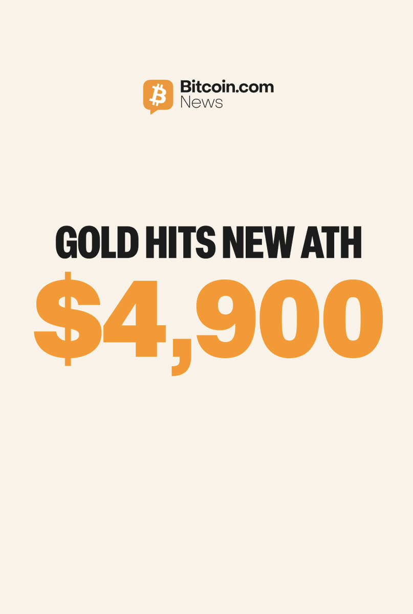 JUST IN: 💰📈 Gold breaks another all-time high, hitting $4,900 for the  first time.