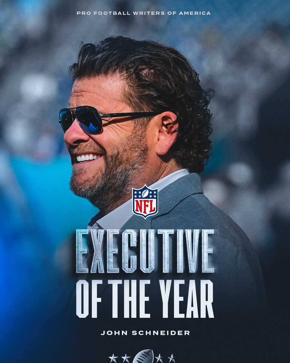 Seahawks's tweet image. John Schneider named PFWA Executive of the Year 🏆

Read more » shwks.com/l8jalhe1