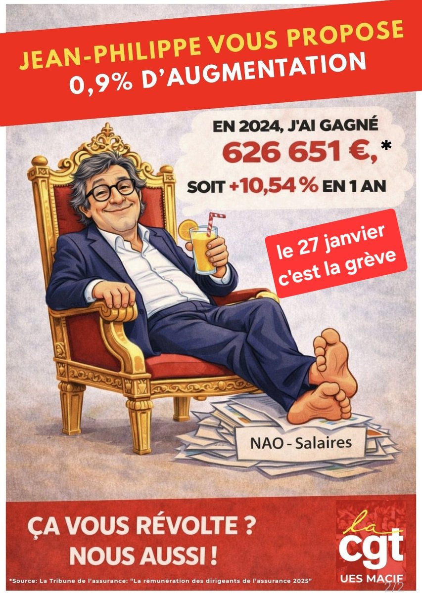 Parce qu'un moment ça suffit les miettes #MACIF #CGT #salaires
