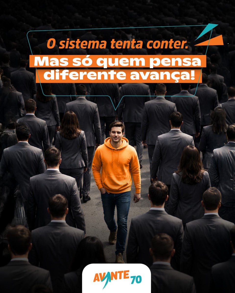 O sistema tenta conter porque teme quem questiona. Quem pensa diferente não aceita limites impostos, avança!

A política só muda quando alguém decide romper o óbvio e transformar resistência em movimento.

Se você acredita em novos caminhos, já sabe: você é Avante!