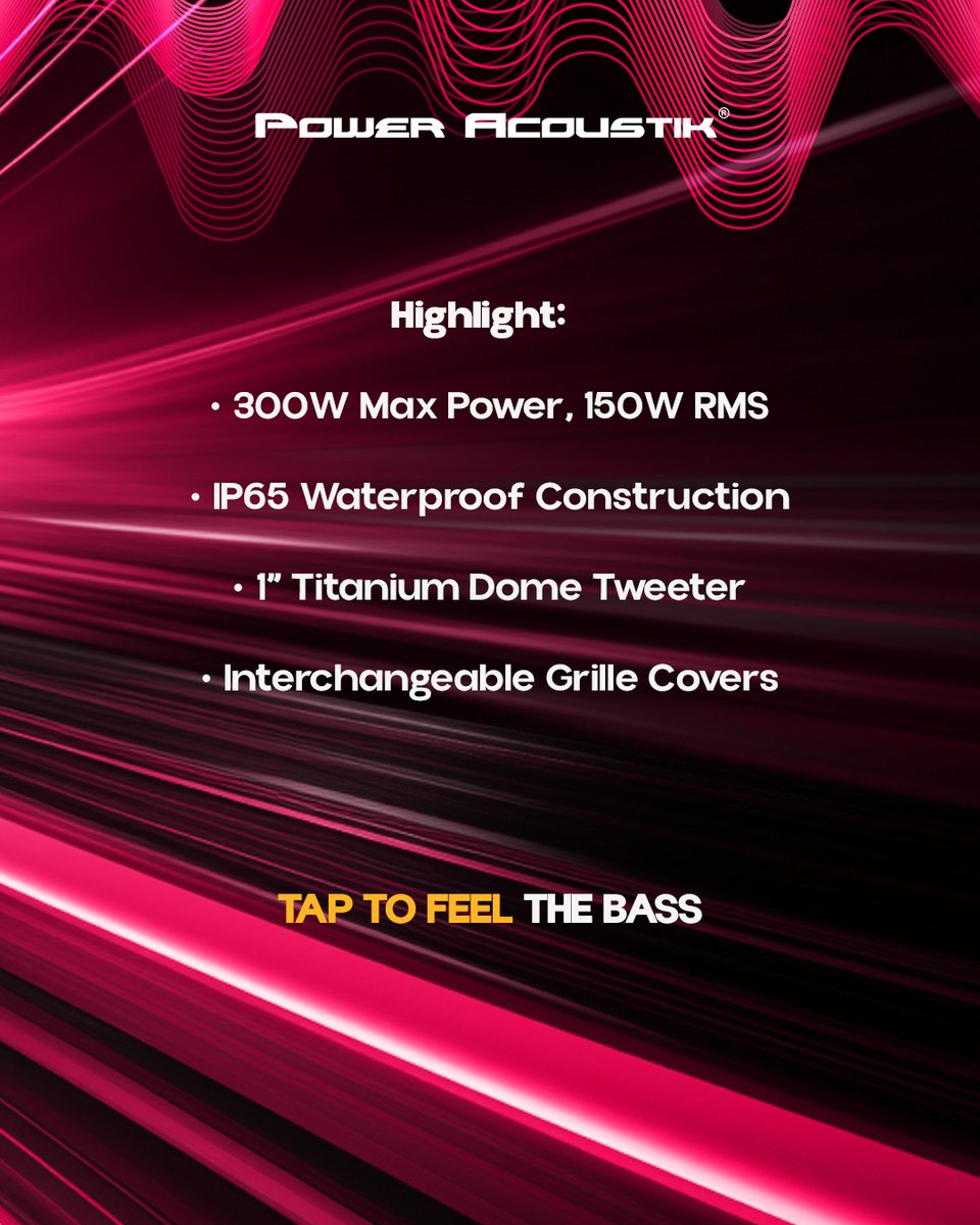 PowerAcoustik's tweet image. The MF-65WT is waterproof, clean, and ridiculously loud for its size.

#PowerUpWithPA #FeelTheBass #MarineMode #PowerAcoustik #BoatAudioGoals