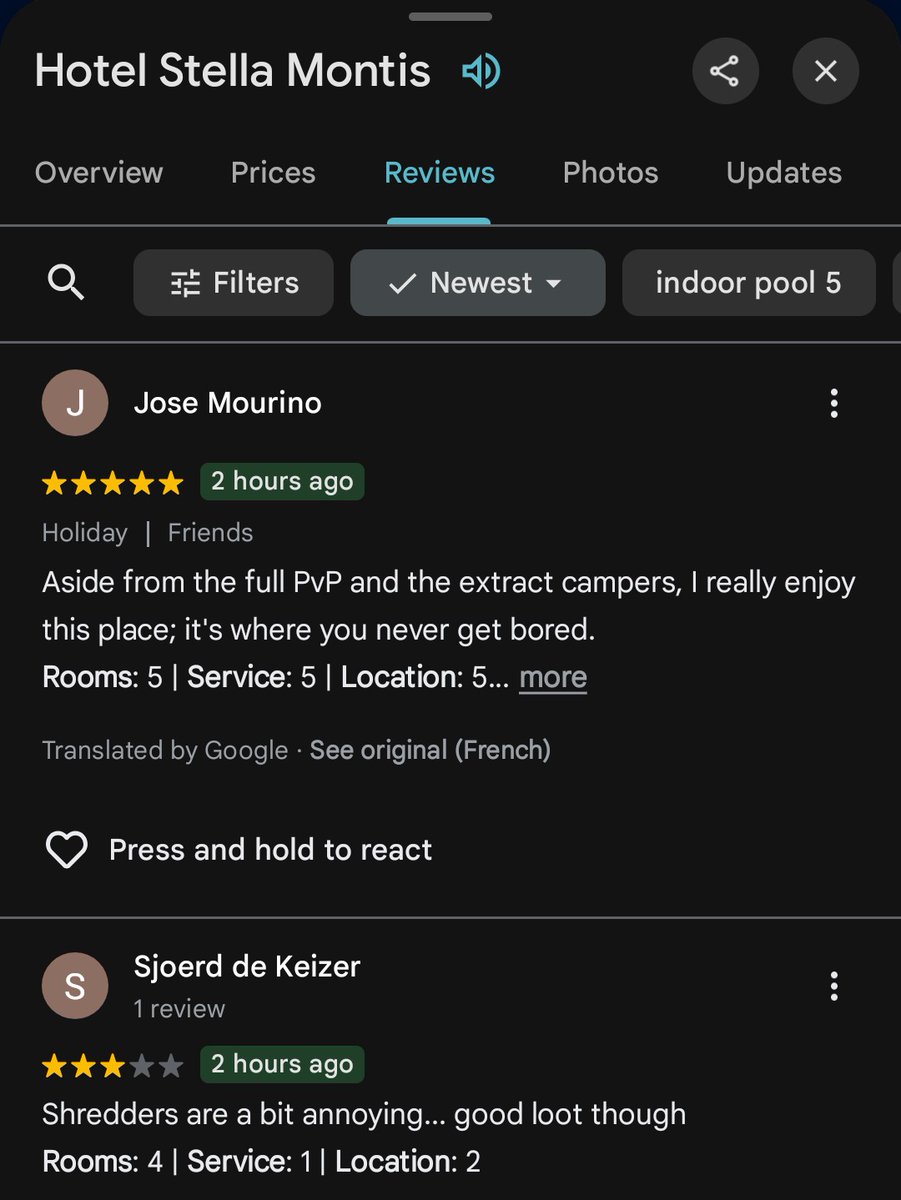 Hotel Stella Montis in Italy is currently being review bombed by ARC Raiders players 😭
