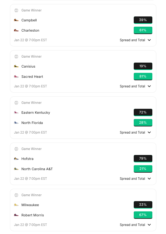 CorbieBO's tweet photo. 49 game CBB slate w/ just 3 Top 100 teams
Ball knowers needed for this board

2 𝐥𝐨𝐰 𝐤𝐞𝐲 𝐠𝐚𝐦𝐞𝐬 bettors are buying up: 👇
@Kalshi https://t.co/Syd8ujPlW2