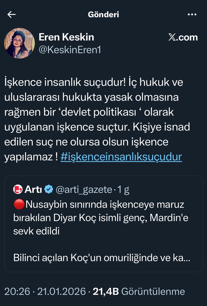 Devletin bayrağına saldırmak başlı başına anayasal  düzene yönelik bir saldırıdır. “İşkence var” diye çığırtkanlık yapmak için önce olayın unsurlarını ortaya koymak gerekir. Olayın bağlamını bilinçli biçimde gizleyerek, faili “mağdur”, devleti “fail” gibi gösterip, terör eylemini