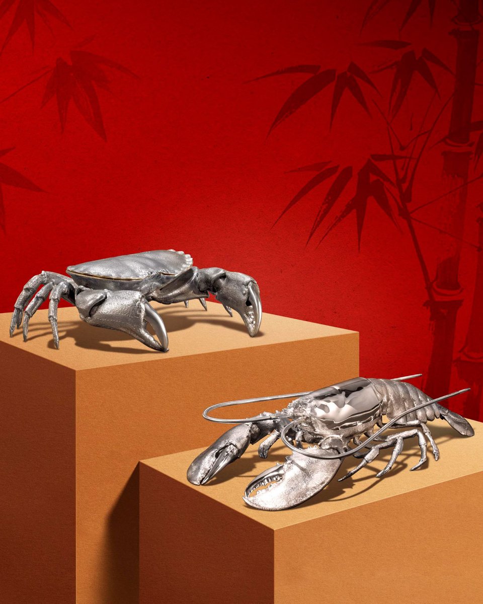 The Crab and Lobster serving dishes are perfect for your Lunar New Year banquet.

Crafted with intricate claws, proportions, and textures, these masterpieces are hand-chased using time-honoured silversmithing techniques.

#Comyns #ComynsSilver #WilliamComyns #Silver #Gifts