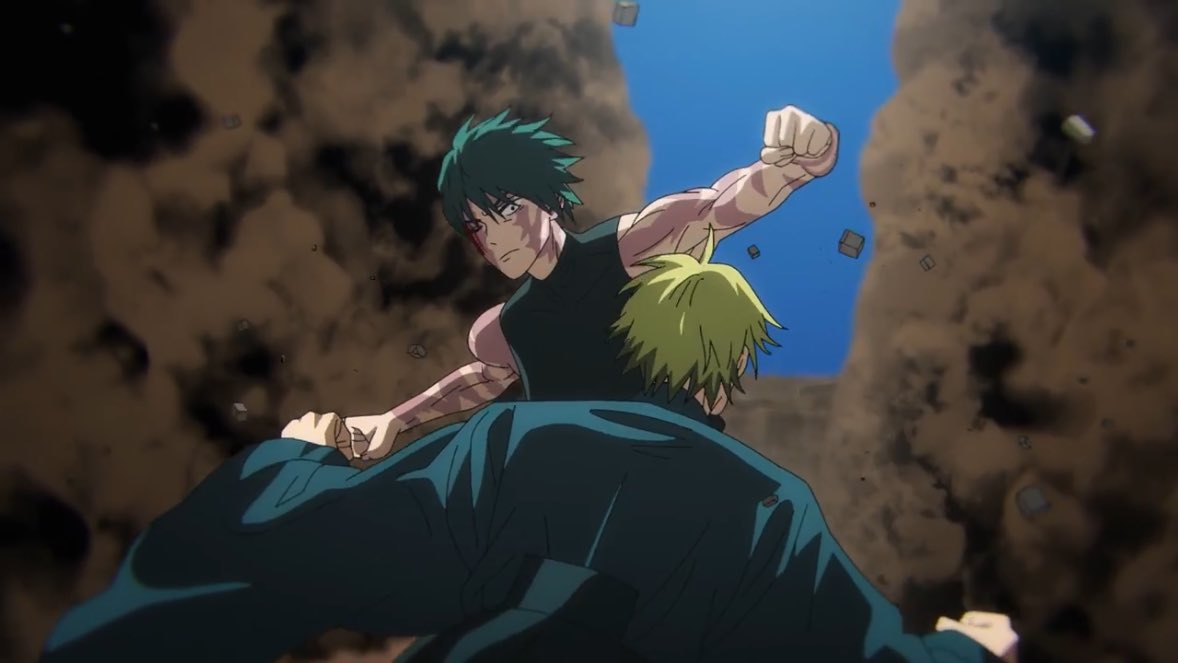 LeviMustang310's tweet photo. Completa locura de acción y destrucción fue este ep de Jujutsu Kaisen, fácilmente de los mejores de la serie y será muy top en este año.

Maki los destrozó! Que bien se veía la técnica de Naoya y que satisfacción ese golpe final ehhh, adiós a los Zenin jajaja - JJK S3 Ep 4 - https://t.co/QRdi0k7tmM