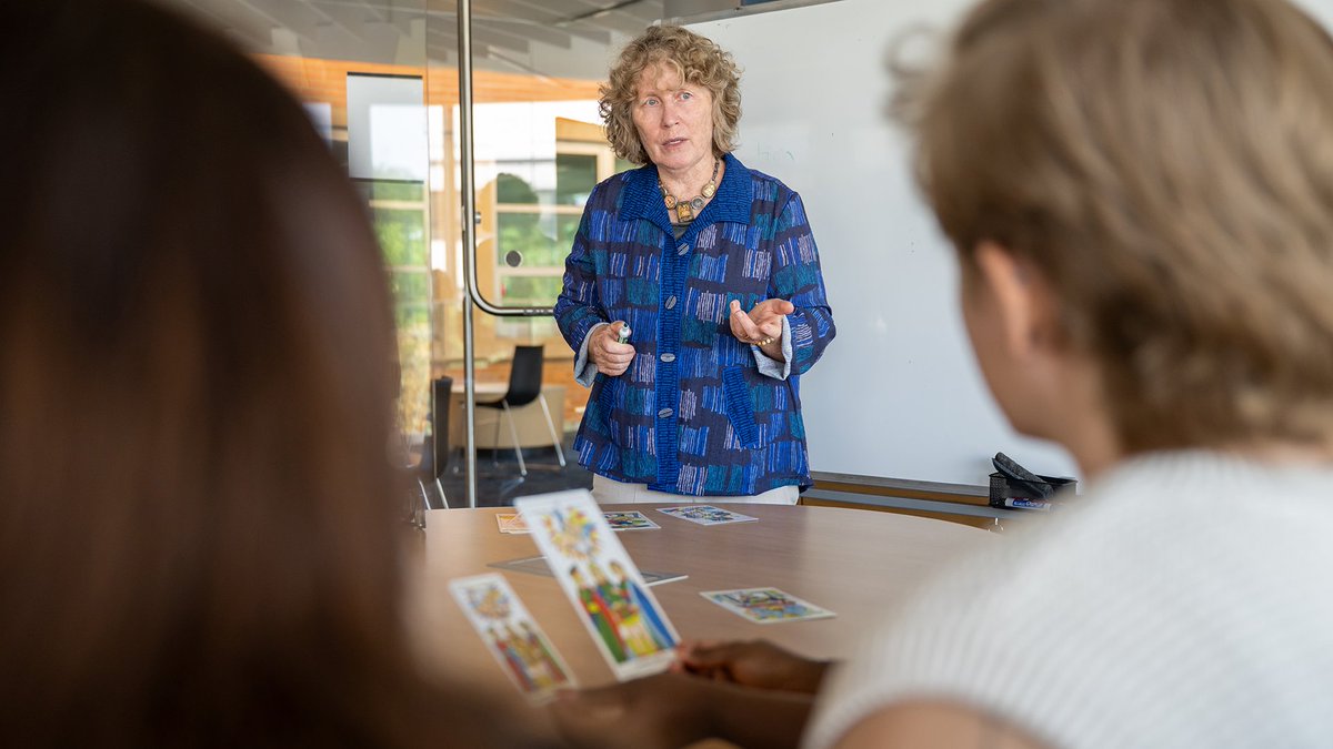 umichLSA's tweet photo. In the classics department, Professor Sara Ahbel Rappe teaches the tarot as a way of understanding the past: https://t.co/M4RyiJjvAi #Taort #UMich https://t.co/WTiNPrMeyv