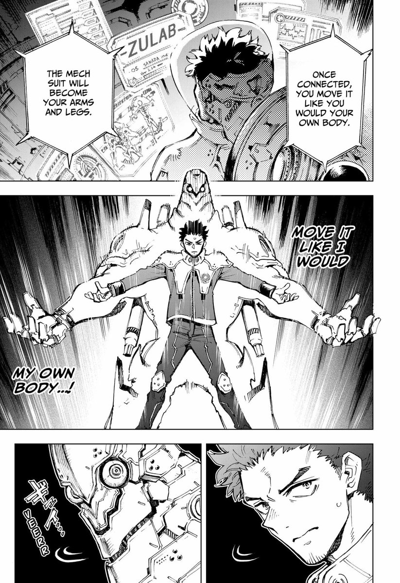 MechaGirlOTD's tweet photo. "Mecha fans vs shonen fans" is a stupid argument I want absolutely no part of. Both "sides" should do themselves a favor and enjoy something with both flavors. Watch G Gundam. Or read Hero Organization, which is currently serialized in Shonen Jump+! https://t.co/XfeVwApMdj