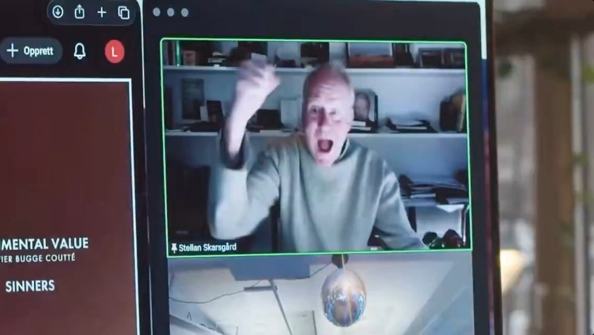 anapau_villa's tweet image. Todos fuimos Stellan Skarsgård con cada una de las nominaciones para Sentimental Value: