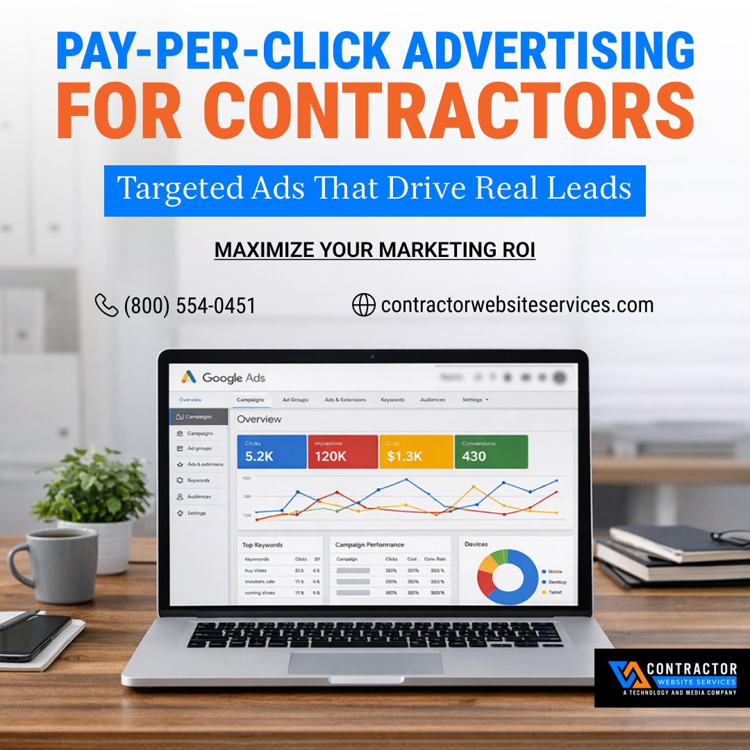 contractorsweb's tweet photo. Contractors: Get more leads and win projects with our Targeted Pay-Per-Click Advertising!
Expert PPC management that reaches property owners looking for your services. Stop wasting money on ineffective ads!
📞 800-554-0451
🌐 https://t.co/QIp1vcM7u9
#ContractorPPC https://t.co/QUBJmVFDIT