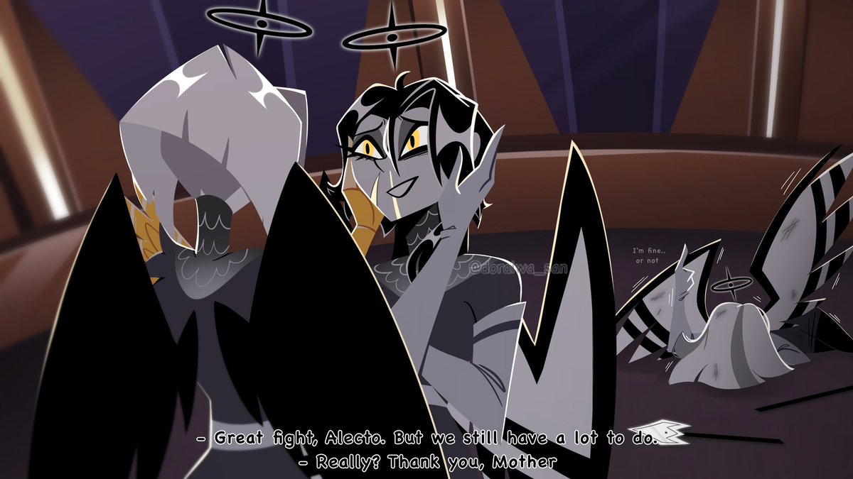 doraiwa_san's tweet image. [ Next Generation AU] 

"Scar" 

Alecto's first victory

#HazbinHotelFanart #HazbinHotel #HazbinHotelLute