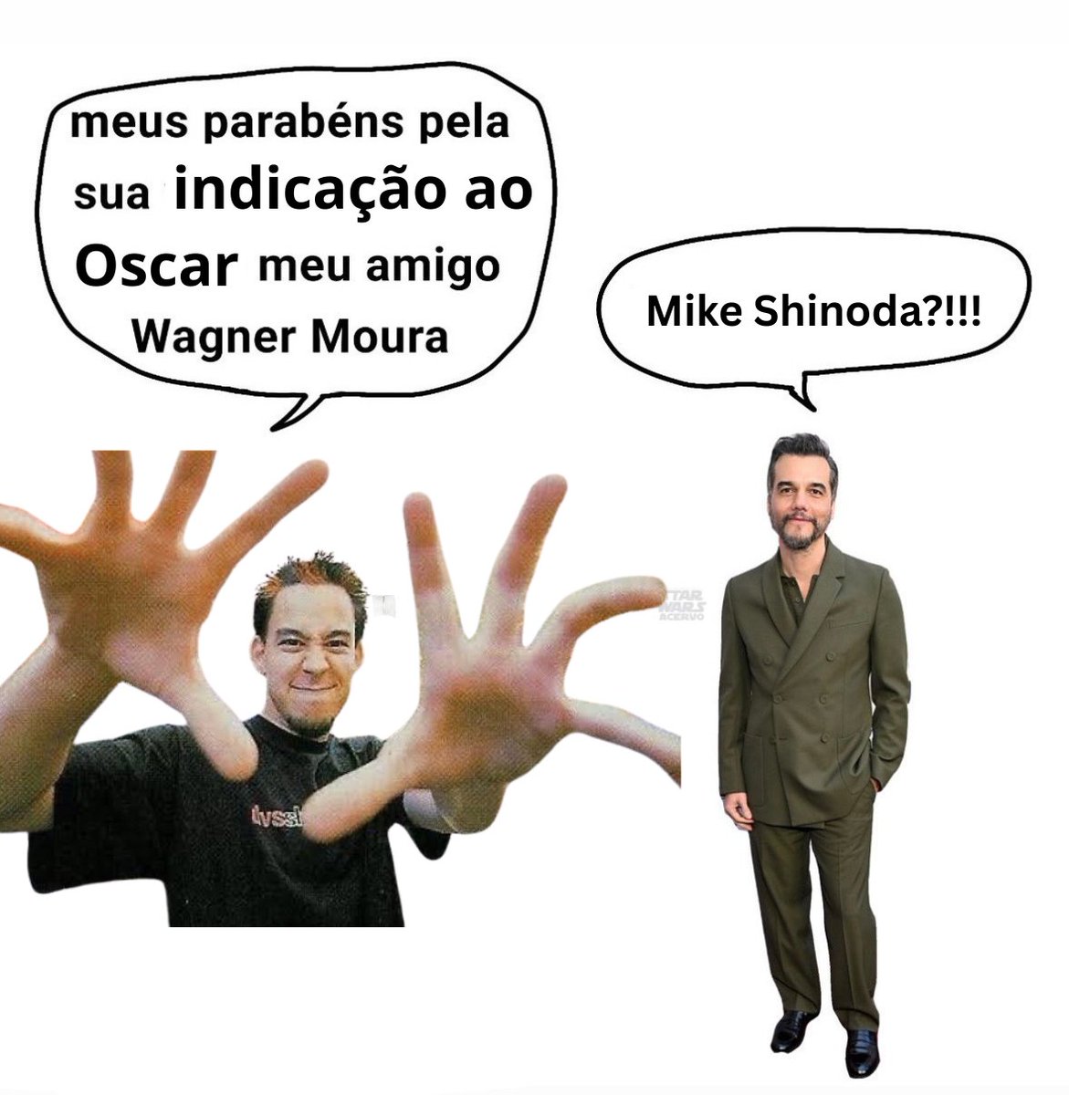 acervomshinoda's tweet image. Atualizando o meme PQ AGENTE SECRETO RECEBEU 4 INDICAÇÕES AO OSCAR