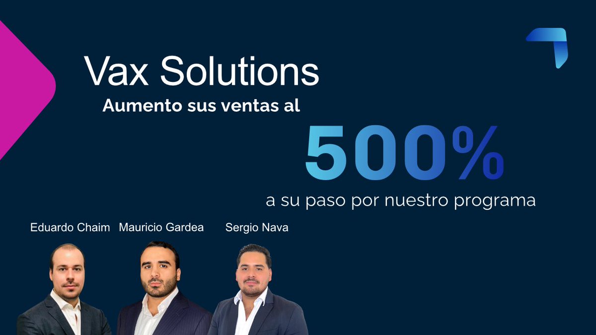 Hay resultados que hablan por sí solos 

En Vax Solutions, avanzar con la guía de un Consejo Consultivo en las decisiones clave se tradujo en un crecimiento extraordinario en ventas

Hoy tu empresa puede dar ese paso: conoce más y aplica aquí 
enlacee.org/convocatoria20…