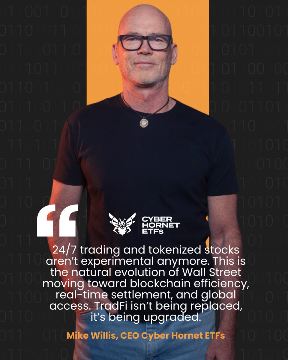 CyberHornetETFs's tweet image. The lines between traditional markets and digital rails are disappearing.
Structure stays. Infrastructure evolves.
This is the next chapter.
#JoinTheSwarm