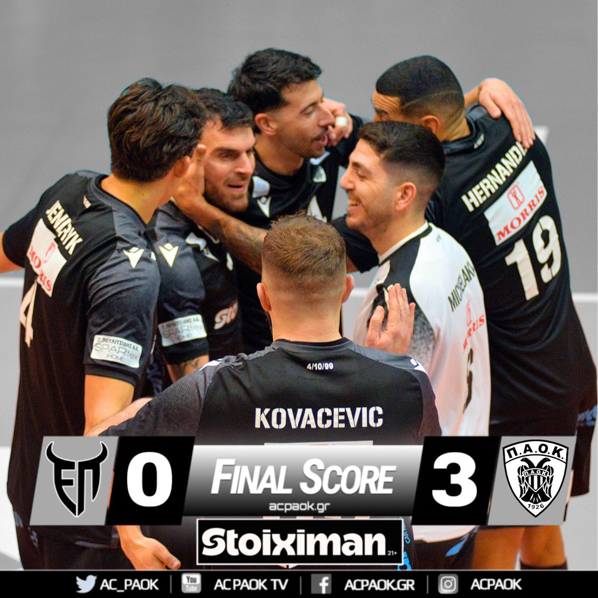 AC_PAOK's tweet image. #FinalScore | 🆚 Epitsentr Podoliani

#ACPAOK #PAOK #Volleyball #CEVChallengeCupM #HereIsNorth