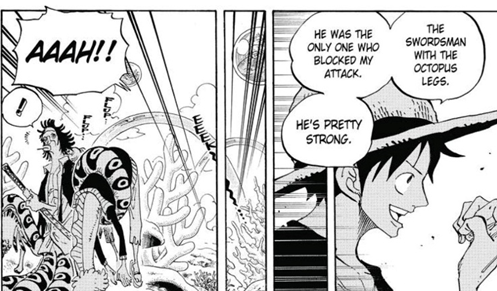 Rizarealm's tweet photo. Objectively the toughest straw hat, meaning that he can handle intense battles and hardship better than Luffy. In FMI arc, Zoro was stronger than Luffy. Now let’s compare Zoro and Luffy’s track record. https://t.co/kaOWnWlcBB