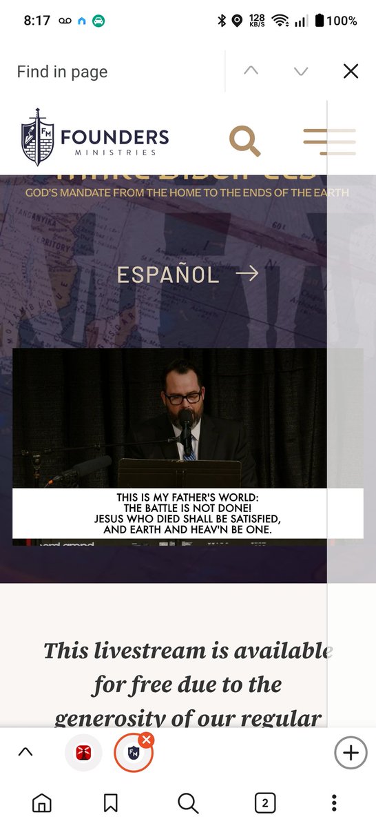 Sad not to be at #founders2026 this week. Lots of aloha on Christ from Honolulu!#tomascol