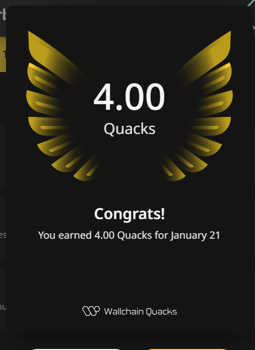 Never got more than 1 Quack in a single day before 
<a href="/wallchain/">Wallchain Quacks</a> how has this happened?
