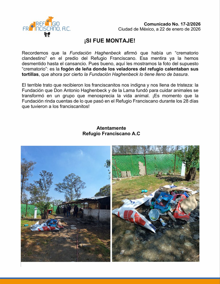 #refugiofranciscano 
#Sifuemontaje  
#justiciaparalosfranciscanos 
#todossomosfranciscanos