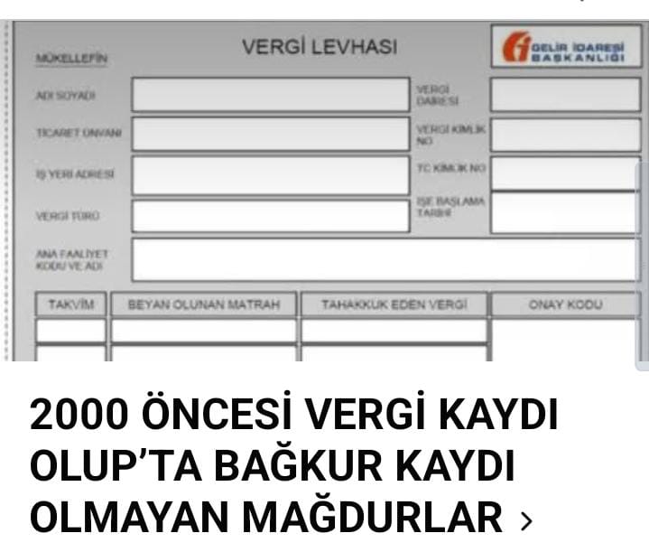 <a href="/UlkuR5pppqmnpf/">Ülkü Çetinkaya</a> <a href="/isikhanvedat/">Prof. Dr. Vedat Işıkhan</a> <a href="/dbdevletbahceli/">Devlet Bahçeli</a> <a href="/RTErdogan/">Recep Tayyip Erdoğan</a> <a href="/MDervisogluTR/">Müsavat Dervişoğlu</a> <a href="/eczozgurozel/">Özgür Özel</a> Devlet tescil yükümlülüğünü yapmadı, vatandaş mı suçlu? <a href="/B_Palandoken/">Bendevi Palandöken</a> Bu yanlışı düzeltmek için TESK devreye girsin! #BağKurTescilHakkı
#BağkurTescilMağdurı 
<a href="/_cevdetyilmaz/">Cevdet Yılmaz</a> 
<a href="/mustafaelitas/">Mustafa Elitaş</a> 
<a href="/hulusiakarmedya/">Hulusi AKAR</a>
<a href="/isikhanvedat/">Prof. Dr. Vedat Işıkhan</a>