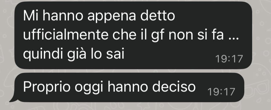 simonabastiani's tweet image. UFFICIALE!! Il #gfvip NON SI FA!