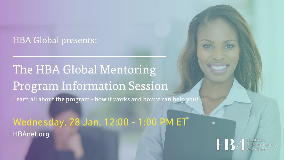 Interested in the HBA Global Mentoring Program? Join us for a virtual infomation session to learn how the program works, who it’s for, and how mentorship can support your career and leadership growth.

Register to save your spot: my.hbanet.org/EVENTS-PROGRAM…