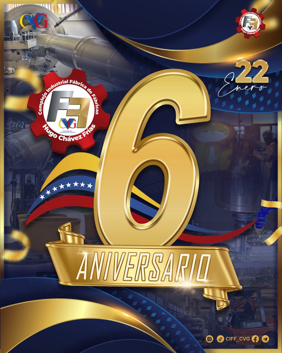 CVG COMPLEJO INDUSTRIAL FÁBRICA DE FÁBRICAS HUGO CHÁVEZ FRÍAS, C.A.

Un año más de lucha, creación y legado.

<a href="/delcyrodriguezv/">Delcy Rodríguez</a>

#venezula #ciffhcf #producción #LosQueremosDeVuelta #cvg