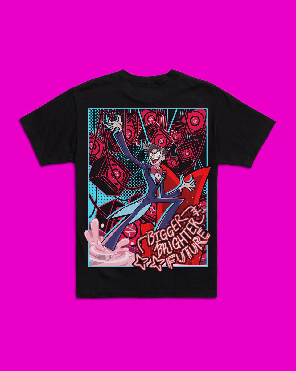 【Work】
I designed this BRIGHTER T-shirt!📺
I'm so happy I got to draw him!🥹💕

こちらのTシャツをデザインしました！
ヴィンセントくん描けてめちゃくちゃ嬉しかったです！！✨
 #HazbinHotel