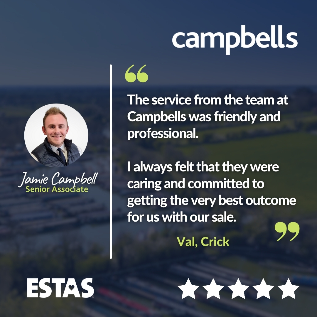 🎉 COMPLETED in Crick! 🏡✨

Another brilliant result… and an even better review to match ⭐️

Val chose Campbells after a personal recommendation from friends, and said they felt reassured knowing we’re well known and trusted locally 🤝