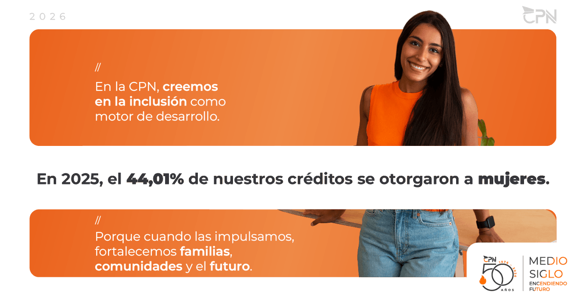 cpn_ecu's tweet photo. Cuando una mujer avanza, nadie se queda atrás.
En cada crédito otorgado, hay una historia que crece: una familia que se fortalece, una comunidad que avanza y un futuro que se escribe con más oportunidades.

En la CPN creemos que impulsar su camino es impulsar el de todos. https://t.co/1iDfrXOOWc