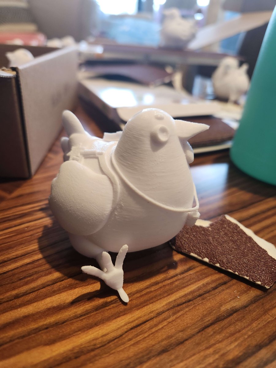 COTS_game's tweet photo. A little more #kickstarter rewards we're working on for our backers ! Each piece being individually hand painted !!🥚🦊

(Not to spoil or anything but the artbook is well under way too 😈😈)

#IndieGameDev #indiedev #cots #chickens #unity #3D #3dprint #handpainted https://t.co/zxumpZ4Fhz