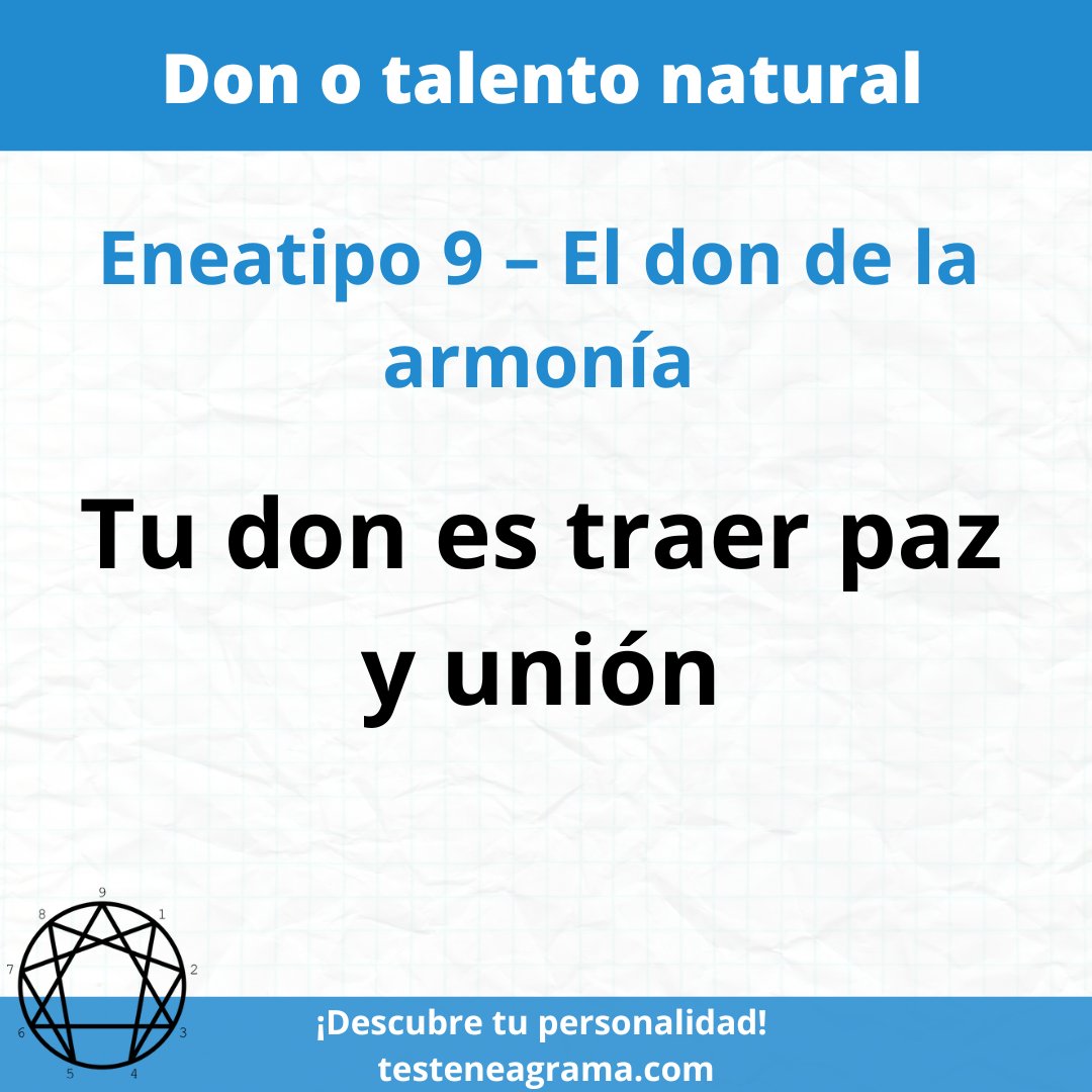 🌿 El Nueve tiene la capacidad de integrar y reconciliar.
Su talento es crear espacios de calma, escucha y cooperación.
Cuando actúa y se muestra, su paz se convierte en motor de cambio.
#Eneatipo9 #Eneagrama #Armonía #PazInterior #Crecimiento