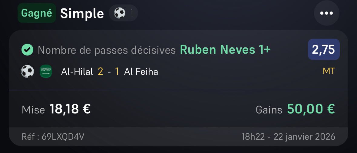 cajouebetting's tweet photo. 🇸🇦
Le deuxième but est un CSC confirmé ? Pourquoi ils m’ont payé la passe décisive de Ruben Neves alors 🧐
#OnPrend 🤝 https://t.co/InJcxhbSnH