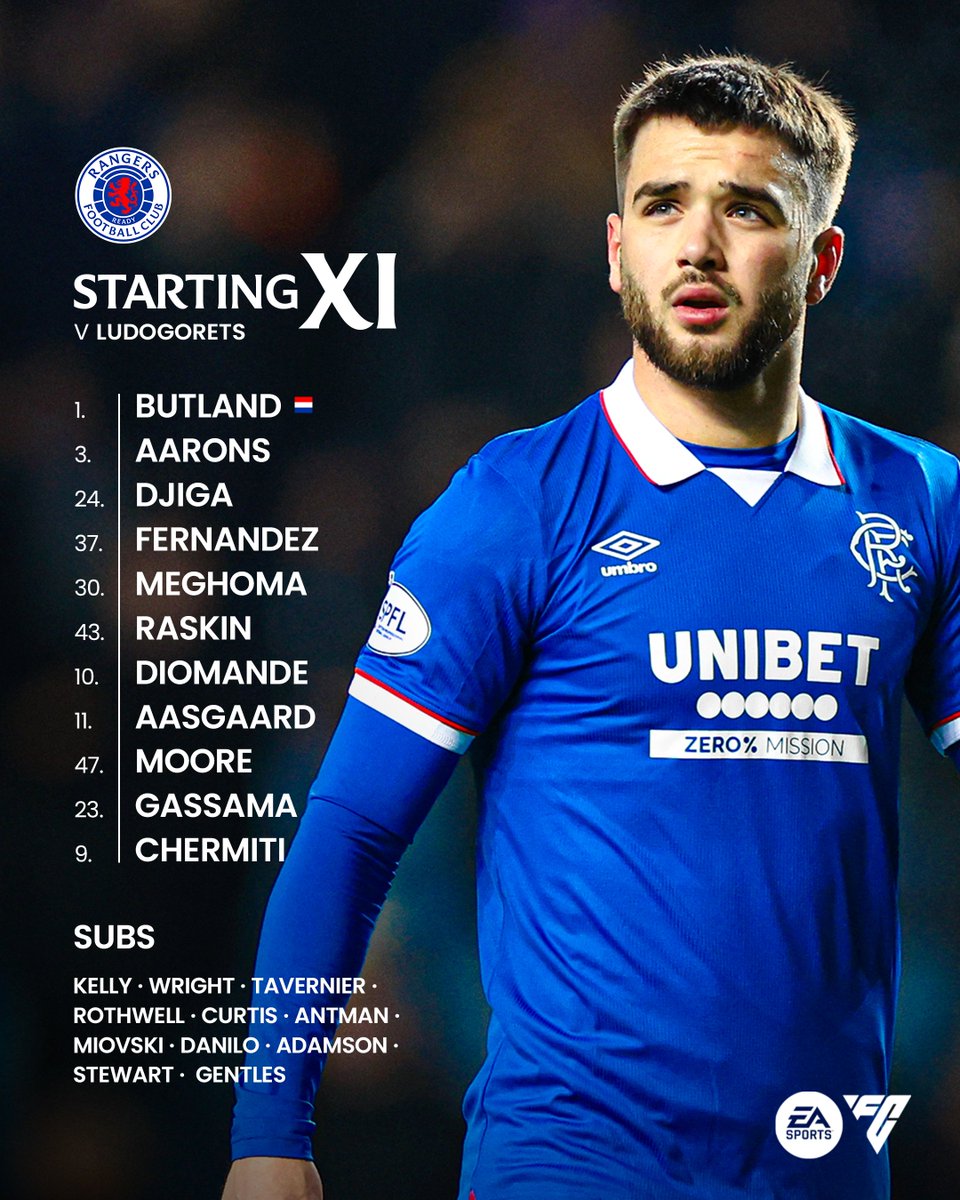 🆕 Our Starting XI to face Ludogorets in the <a href="/EuropaLeague/">UEFA Europa League</a>. 

Team News | rng.rs/3ZqWVNz

#UEL