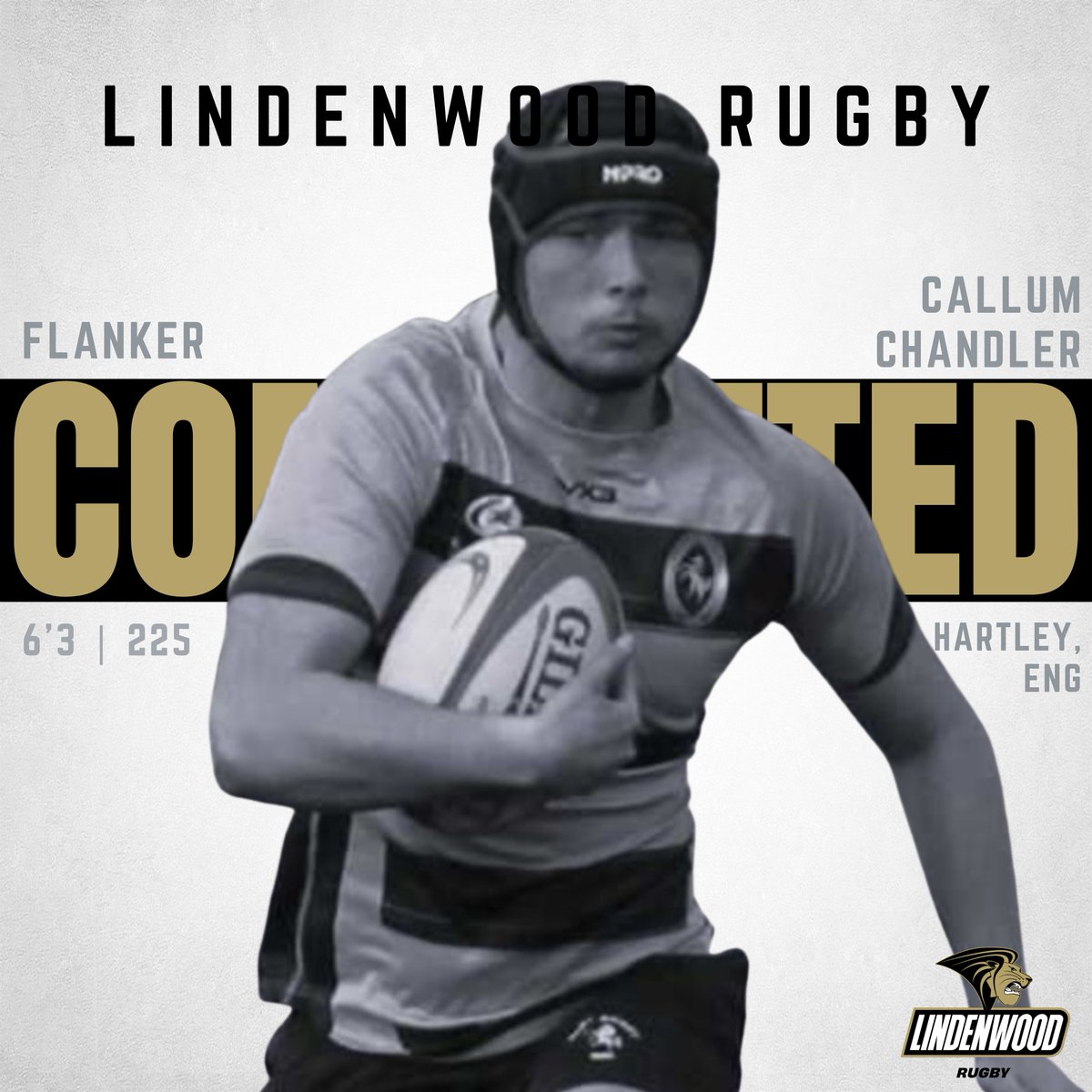 LURugby's tweet image. Hard-nosed. Relentless. Carries with intent. 💥🦁

Flanker Callum Chandler from Hartley, ENG 🇬🇧 is headed to Lindenwood for Fall ’26.

Welcome to Lion Land, Callum.

#LionsForLife #Commitment #BackRow #LionLand #BuiltForBattle 🏉💪
