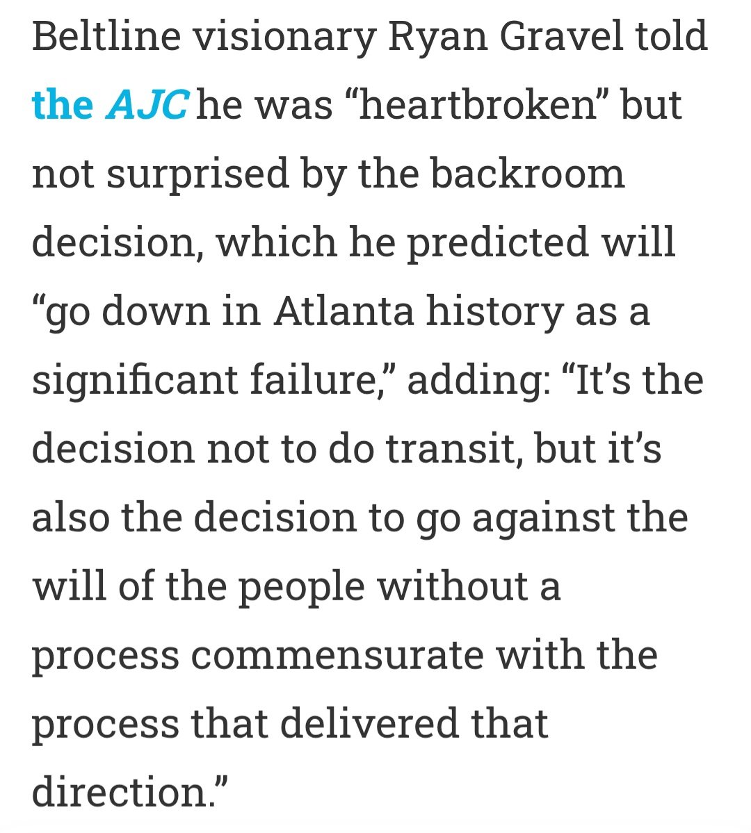 Finally, they quote what I'm saying.