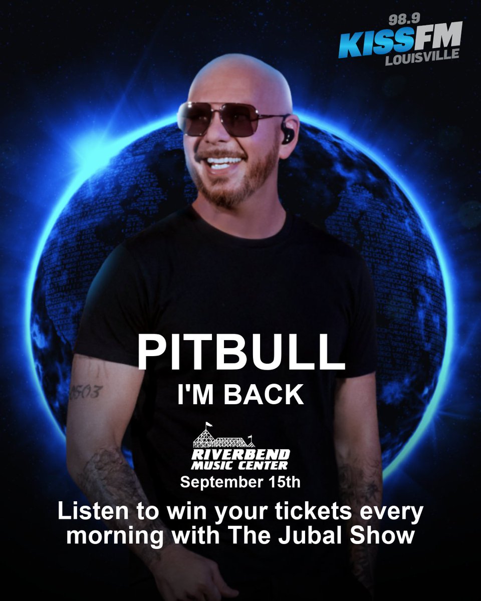 kissfmlou's tweet image. Tomorrow morning, @thejubalshow has your last shot at @pitbull tickets to see the #ImBack Tour September 15th at @riverbendpnc 
Wake up and win on @kissfmlou