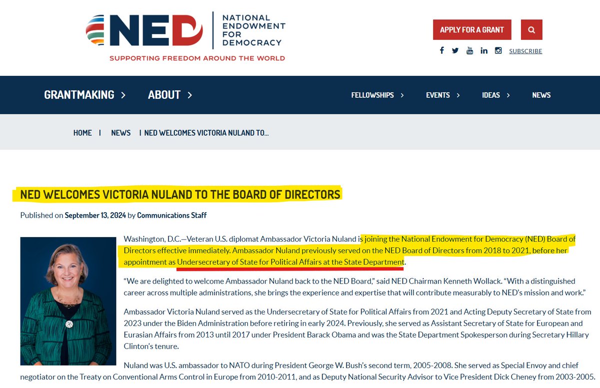 MikeBenzCyber's tweet image. What could go wrong with Republicans giving Victoria Nuland's private CIA $315 million, right after she ran the CIA branch of the State Dept under Joe Biden?
