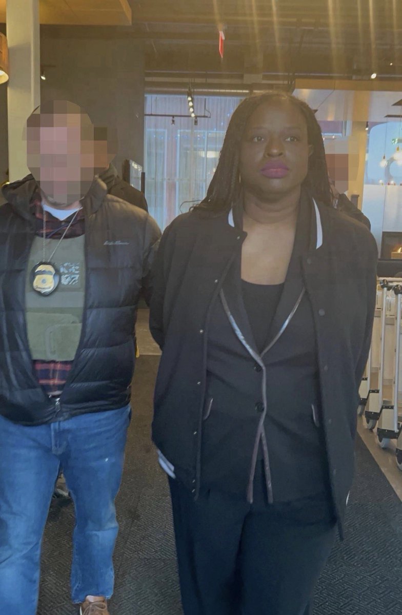 krassenstein's tweet image. BREAKING: The racist White House has used AI to edit a normal photograph of Minneapolis church protester Nekima Levy Armstrong, making her face crying and ugly. 

Did the White House care to state why they are manipulating photographs of people, as their DOJ arrests them on…