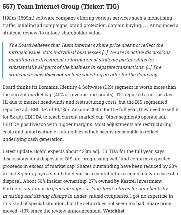 SaeschInv's tweet image. Opinions on $TIG.L #TIG strategic review? Disposal of biggest segment seems likely.