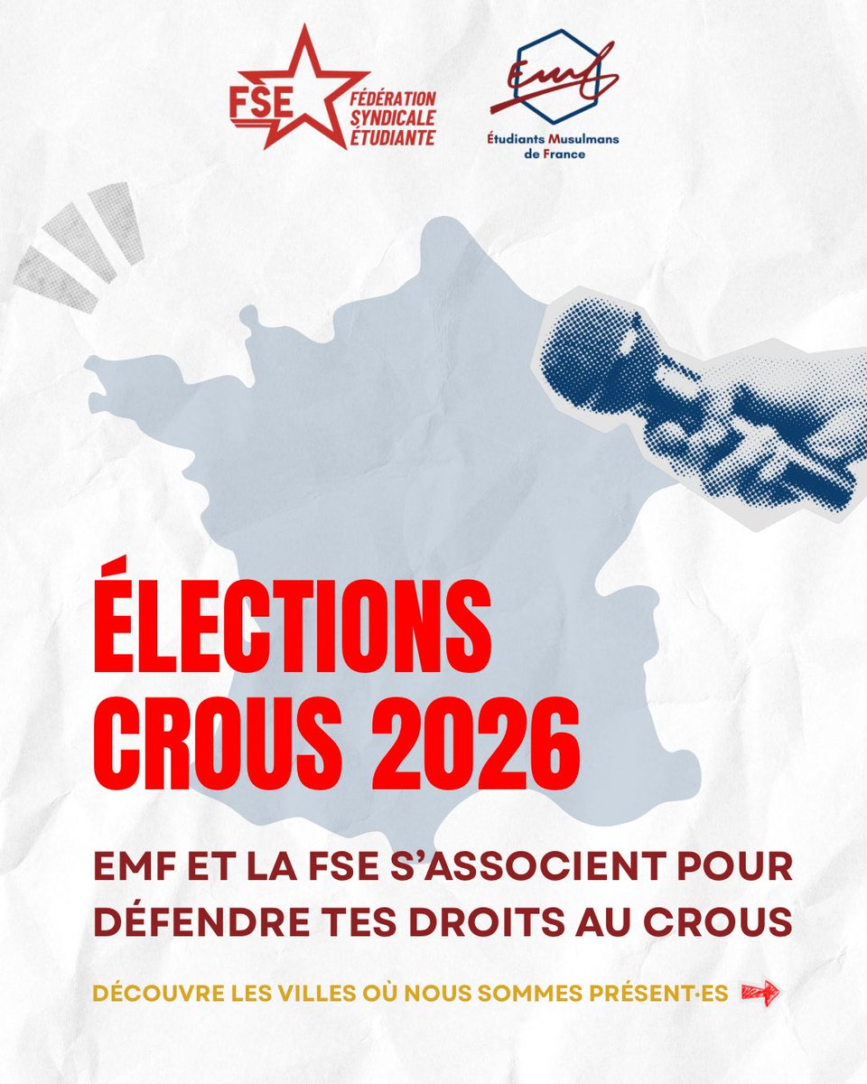 🚨 La FSE et @emfasso s'associent pour défendre tes droits aux CROUS !

1/3