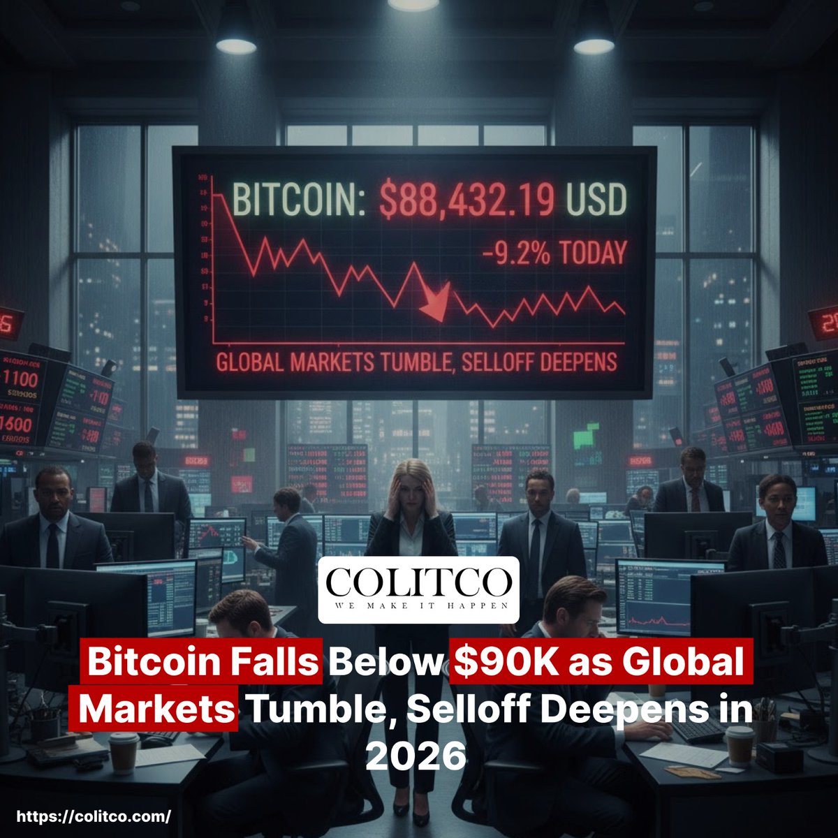 Why Did Bitcoin Suddenly Crash Below $90K? Is this a warning sign or a  buying opportunity? 👉 Tap to understand the market shock -  https://t.co/8LLyajDdhI #BitcoinCrash #CryptoNews #BitcoinBelow90K  #GlobalMarkets #Crypto2026 #MarketVolatility ...