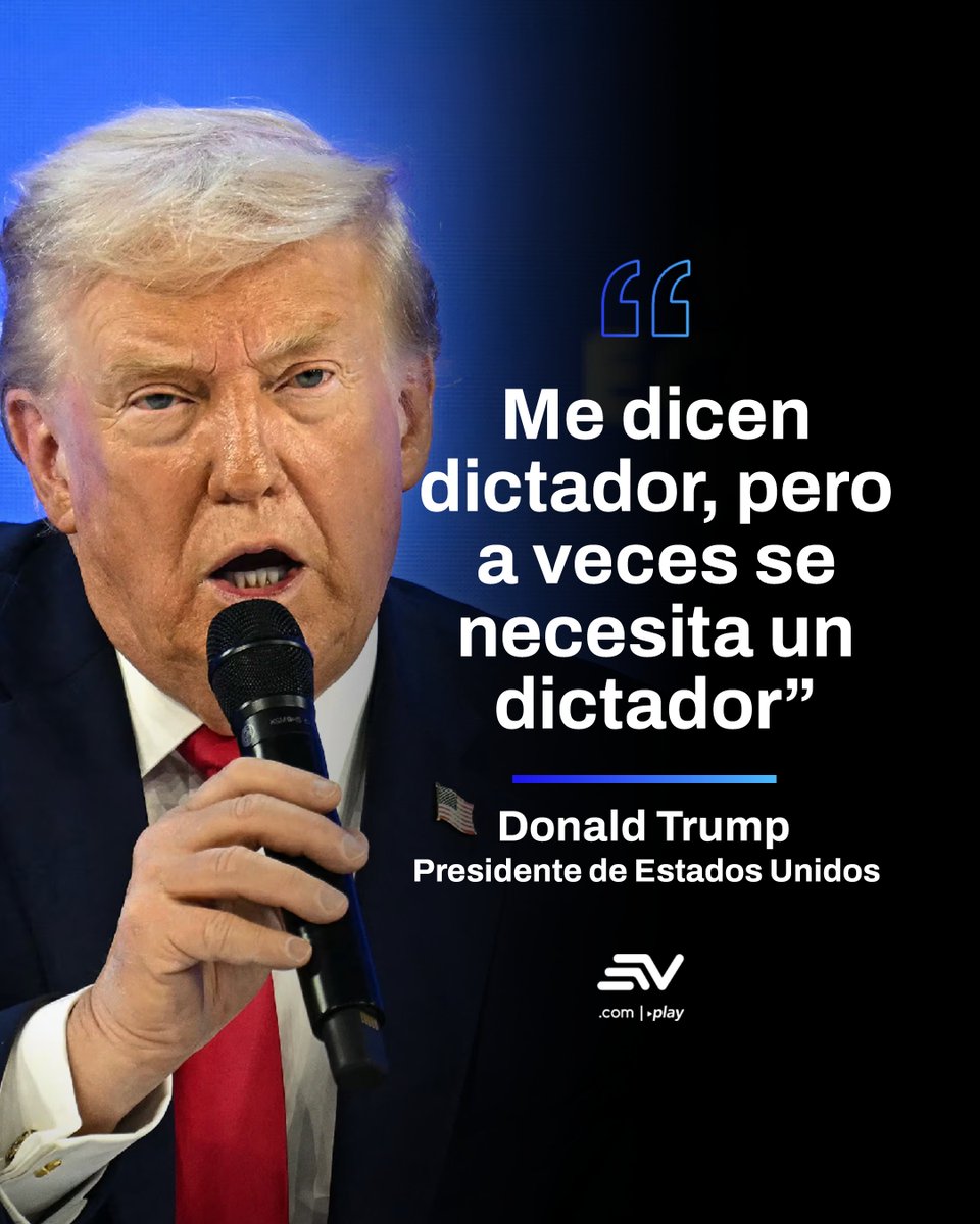 EcuavisaInforma's tweet photo. 🗣️🇺🇸 Tras su participación en el Foro Económico Mundial de Davos, el presidente estadounidense, Donald Trump, provocó reacciones tanto dentro como fuera del auditorio al defender a los dictadores. ▶️ https://t.co/rqF7yozV01 https://t.co/Xgz6zSusRS
