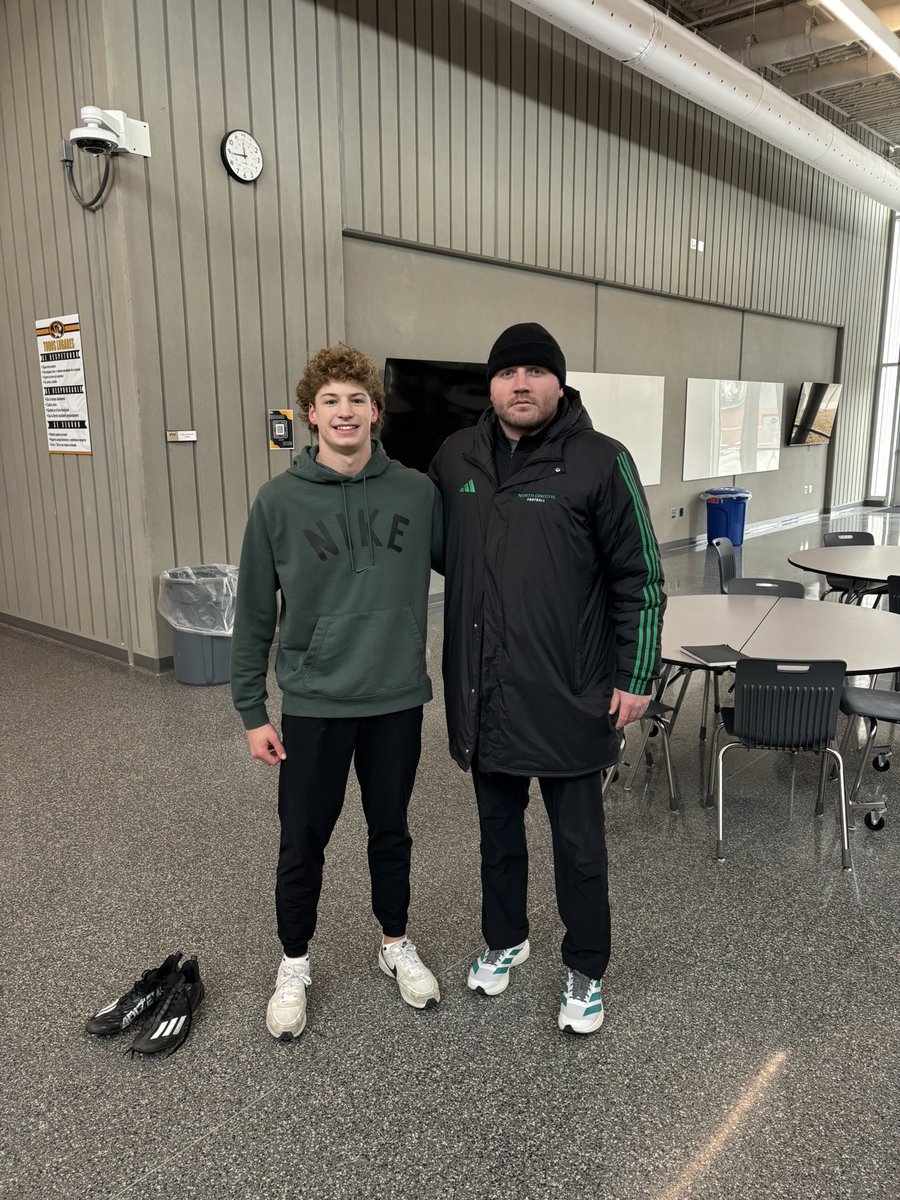 hudsondjennings's tweet photo. Thank you @Watkins_Hawks for coming down to Fremont to workout with me! Excited to learn more about 🦅@UNDfootball! @FHS_tigerfb https://t.co/kWTaTZGZ81